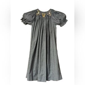 Like new! Vanderbilt Smocked Black/White Gingham Short Sleeve Bishop SZ 6